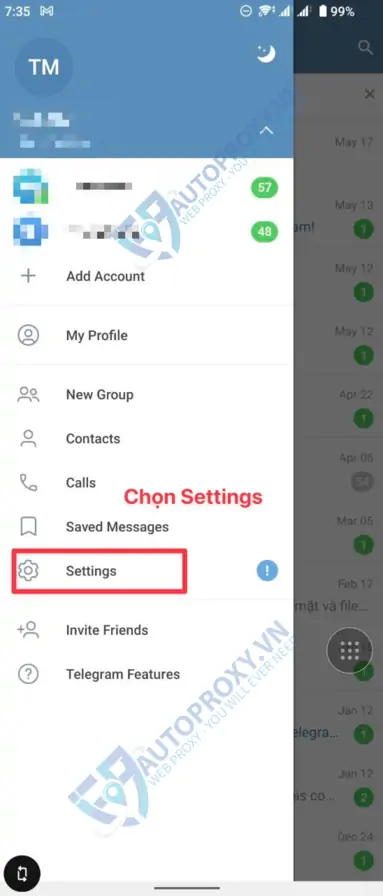 Hướng dẫn cấu hình proxy cho telegram