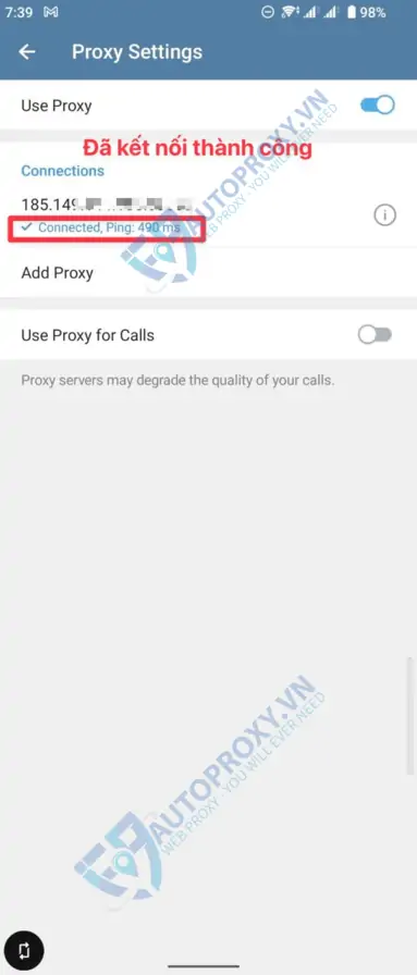 Hướng dẫn cấu hình proxy cho telegram