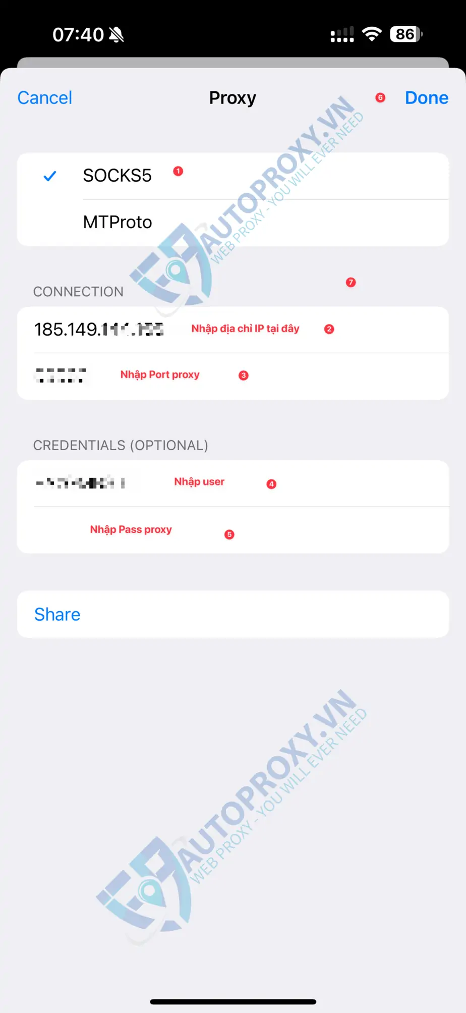 Hướng dẫn cấu hình proxy cho telegram